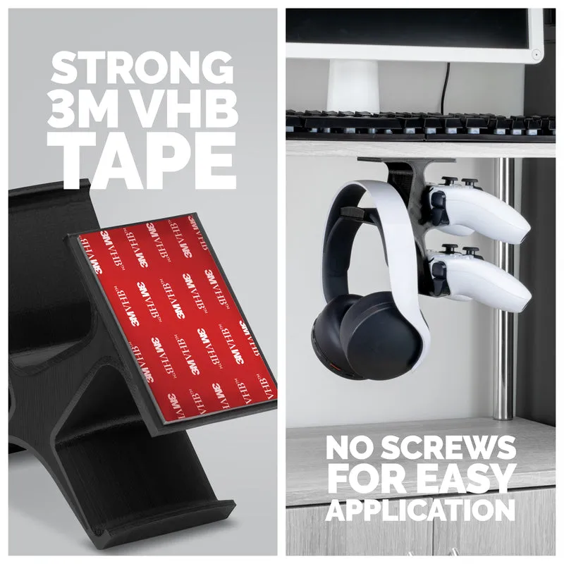 Le Treo - Double manette sous le bureau et support de casque