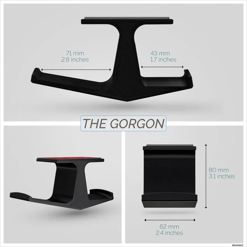 The Gorgon - Support de suspension pour casque et contrôleur de jeu sous le bureau - Convient pour Xbox, PS5/PS4, support adhésif universel, sans vis
