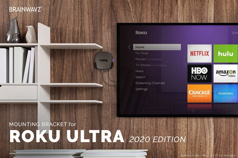 Support mural et TV Roku Ultra 2020 - Support adhésif, sans vis ni désordre