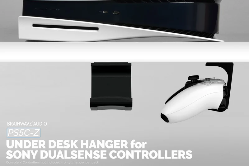 Support de manette de jeu sous le bureau PlayStation PS5 - Facile à installer, sans vis ni désordre
