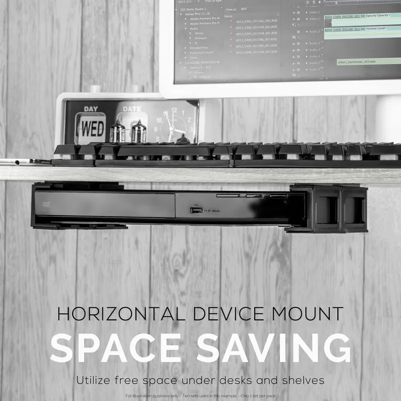 Support de montage sous bureau modulaire pour claviers, routeurs, boîtiers de câbles et plus