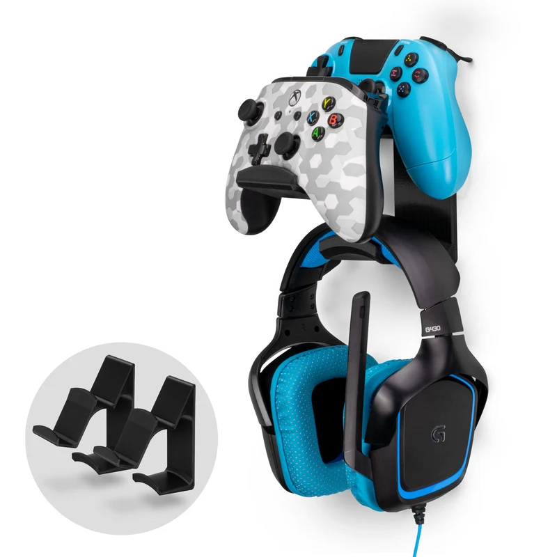 Uber Atlas - Contrôleur de jeu universel double et support pour casque - Facile à installer, sans vis ni dégâts
