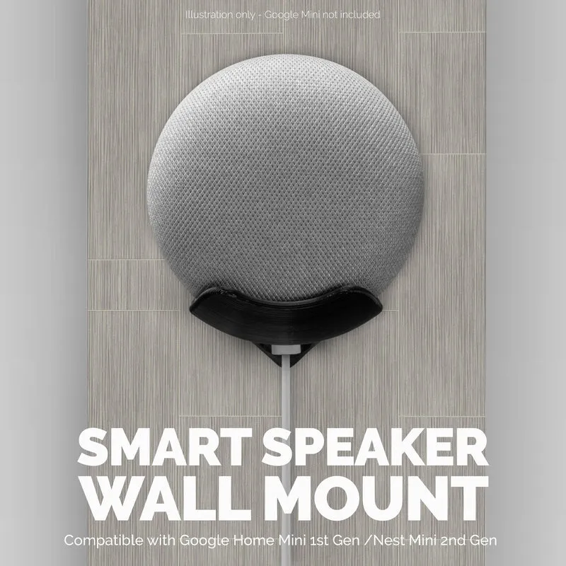 Google Nest Home Mini Stick sur support mural - Facile à installer