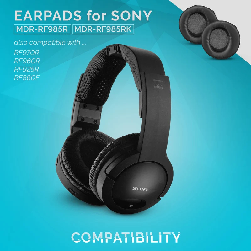 Coussinets de rechange Sony MDR-RF985R - Convient aux autres casques de la série RF