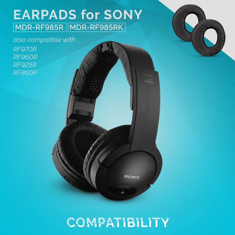 Coussinets de rechange Sony MDR-RF985R - Convient aux autres casques de la série RF