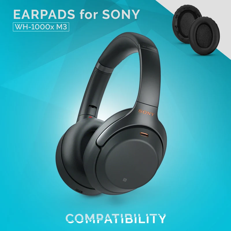 Oreillettes de remplacement Sony WH-1000X M3 - Matériel amélioré de qualité supérieure