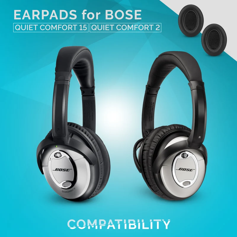 Oreillettes de remplacement BOSE QC15 - Fabriquées avec des matériaux de qualité supérieure, mieux que le stock