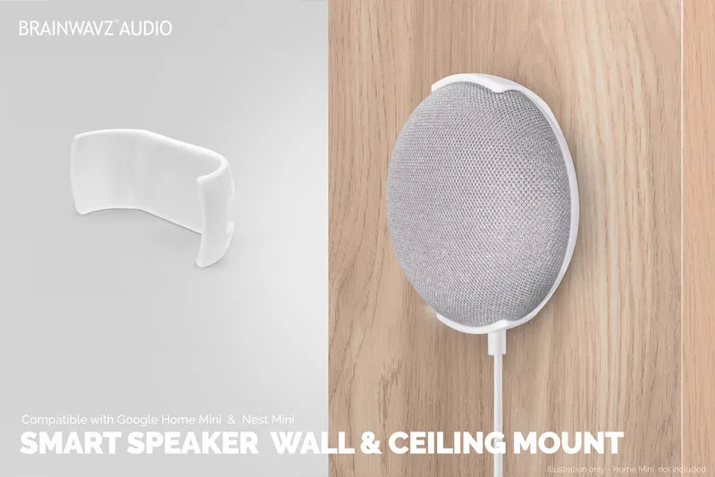 Support de montage adhésif pour mur et plafond Google Nest Home Mini