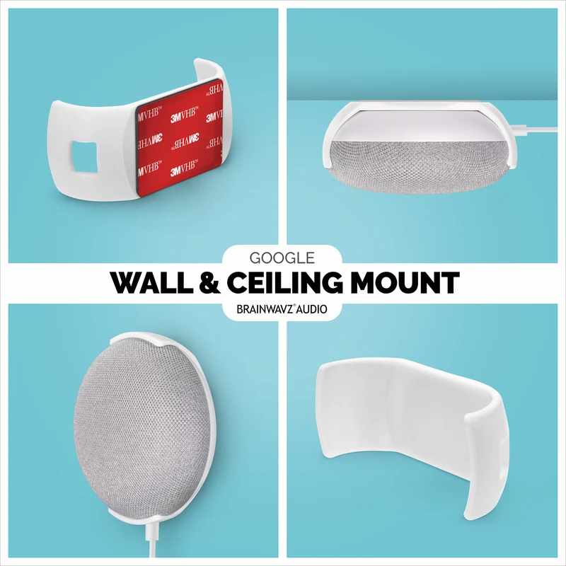 Support de montage adhésif pour mur et plafond Google Nest Home Mini