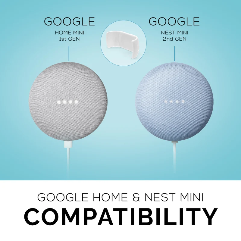 Support de montage adhésif pour mur et plafond Google Nest Home Mini