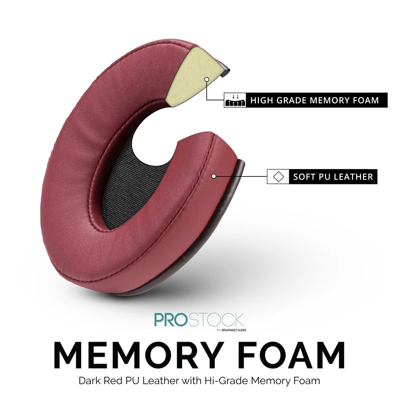 ProStock ATH M50X & M Series Coussinets de rechange - Forme personnalisée avec mousse à mémoire de forme - PU