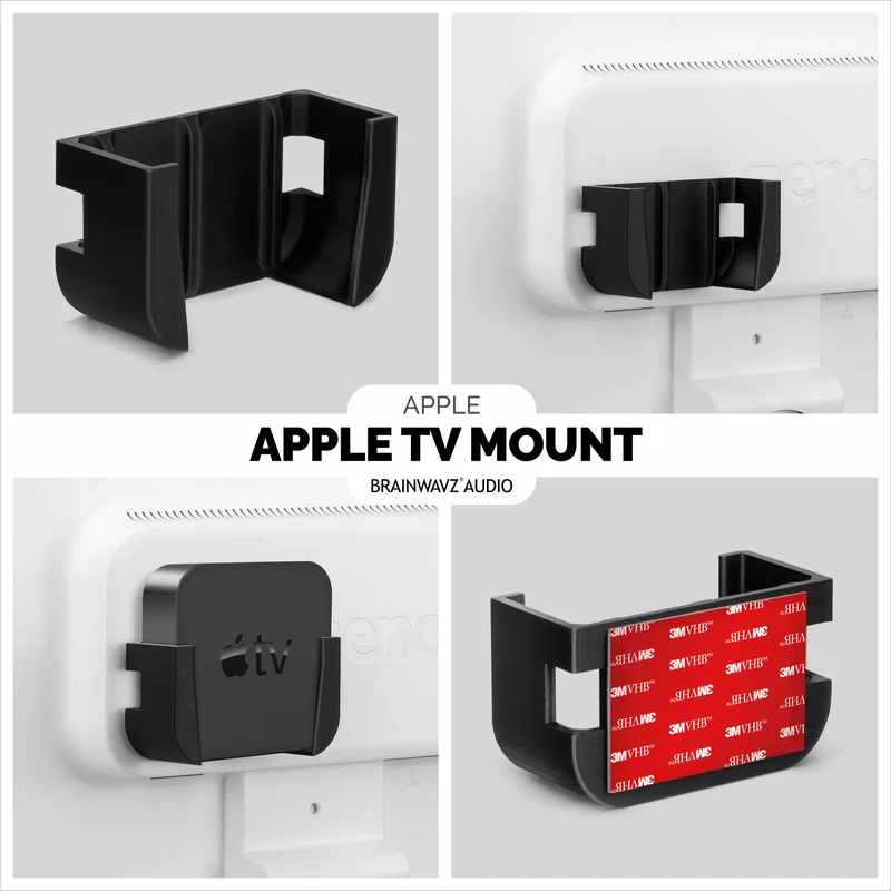 Support mural et TV adhésif Apple TV 4K et HD - Pas de vis ni de dégâts
