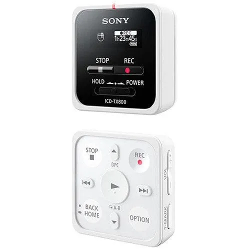Sony ICD-TX800 Digital voice recorder with remote - White