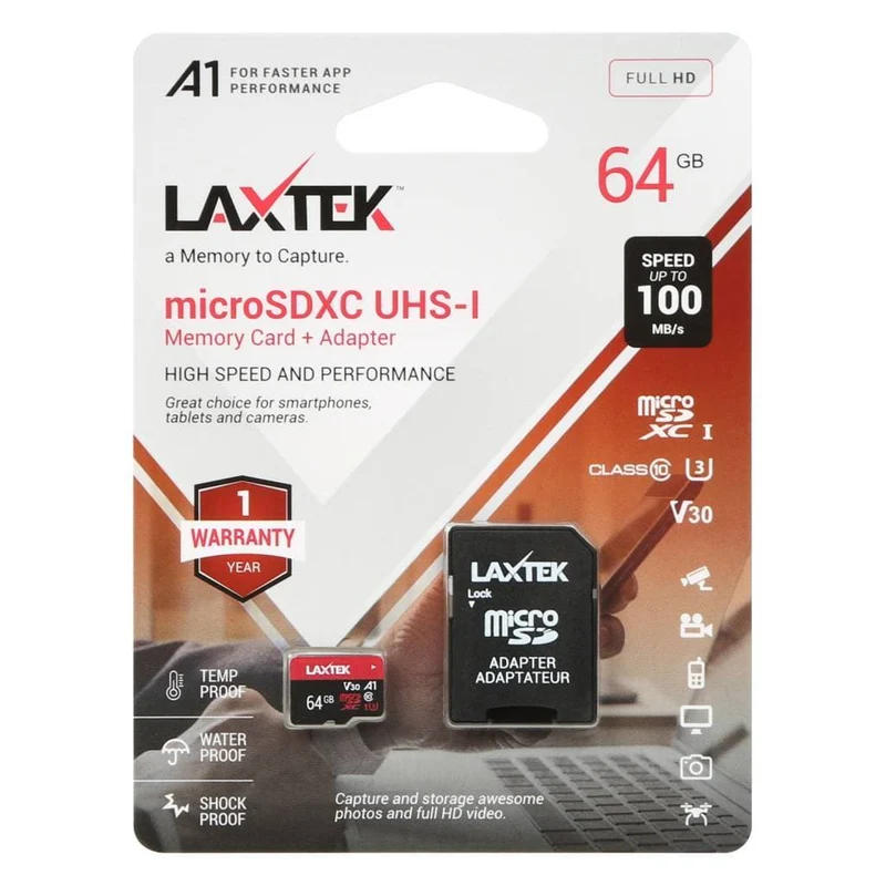 LAXTEK 64GB Micro SDXC