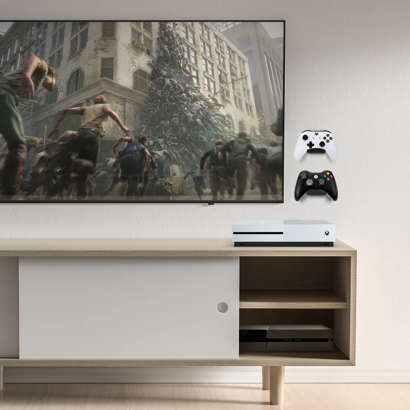 Lot de plusieurs supports muraux universels pour manettes de jeu (UGC1) compatibles avec Xbox, PlayStation, PC et autres consoles.