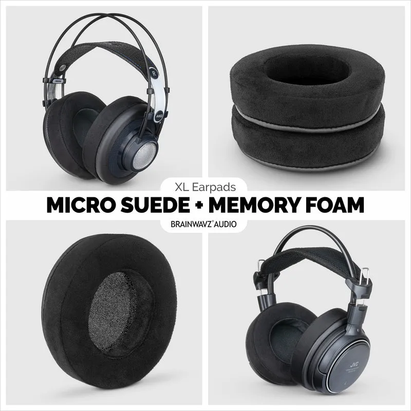 Coussinets d'oreille en mousse à mémoire pour casque - Taille XL - Micro Suede