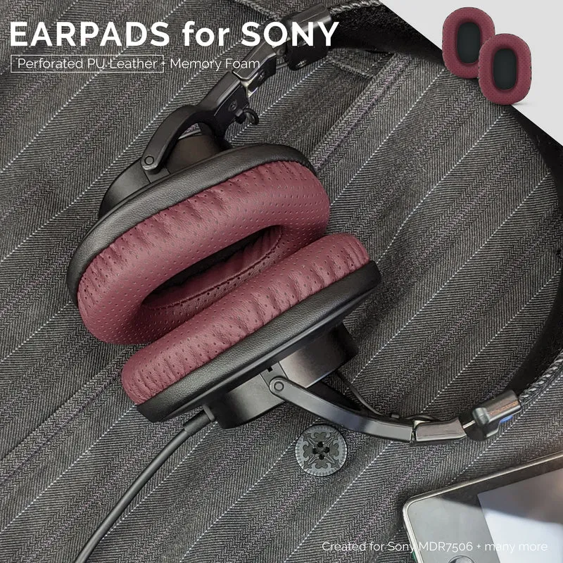 Coussinets de remplacement perforés SONY MDR-7506 Convient également aux écouteurs V6, CD900ST (PERF)