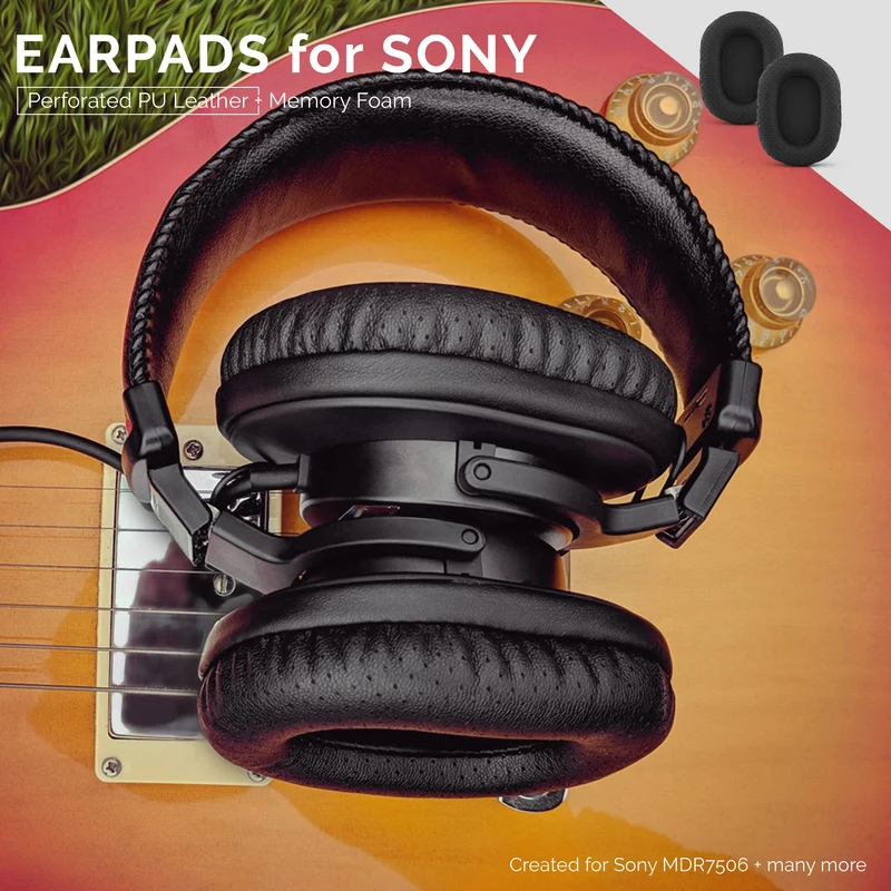 Coussinets de remplacement perforés SONY MDR-7506 Convient également aux écouteurs V6, CD900ST (PERF)