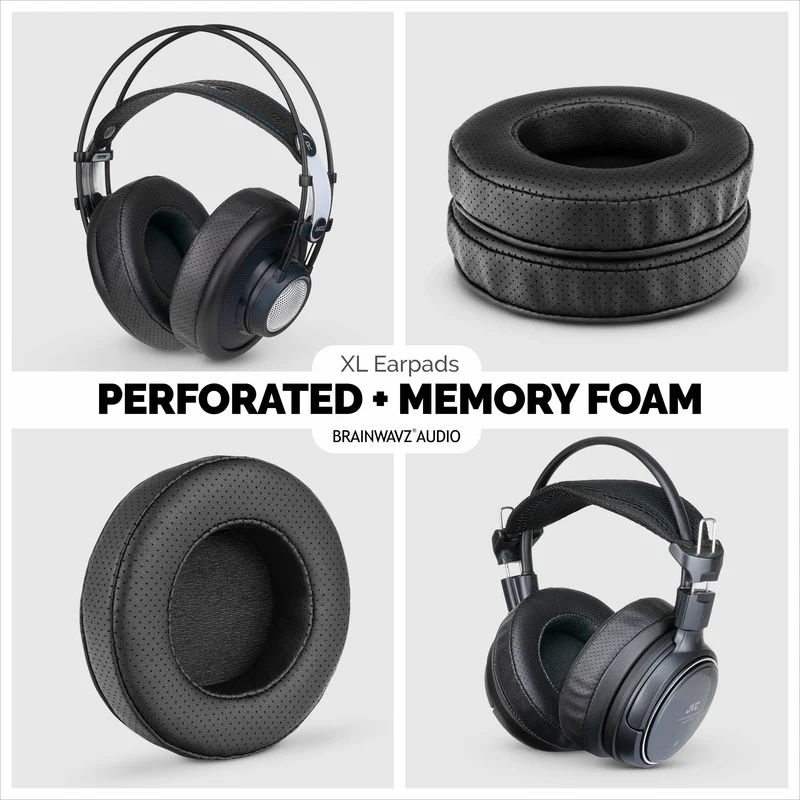 Coussinets d'oreille en mousse à mémoire de forme pour casque - XL - perforés