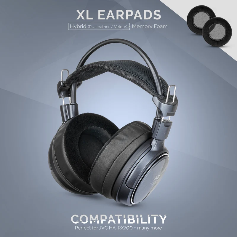 Coussinets d'oreille en mousse à mémoire pour casque - Taille XL - Hybride