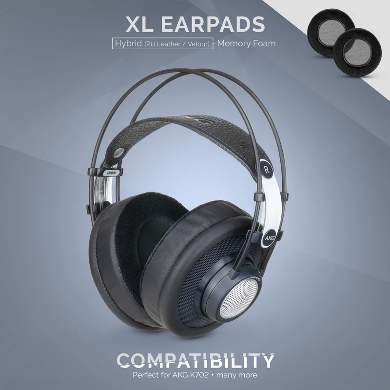 Coussinets d'oreille en mousse à mémoire pour casque - Taille XL - Hybride