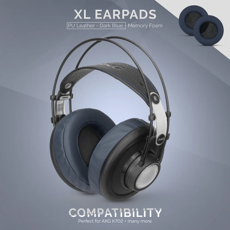 Coussinets d'oreille en mousse à mémoire de forme pour casque - Taille XL
