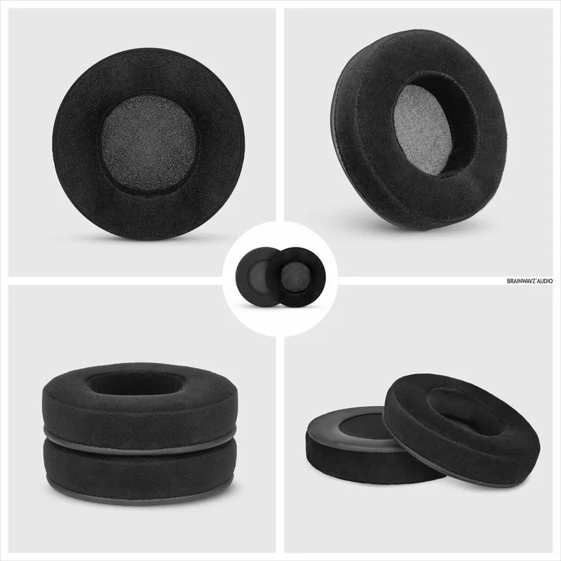 Oreillettes en mousse à mémoire de forme pour casque - rondes - velours