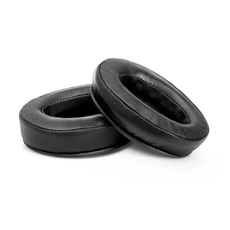 Oreillettes en mousse à mémoire de forme pour casque - Ovales - Cuir de mouton