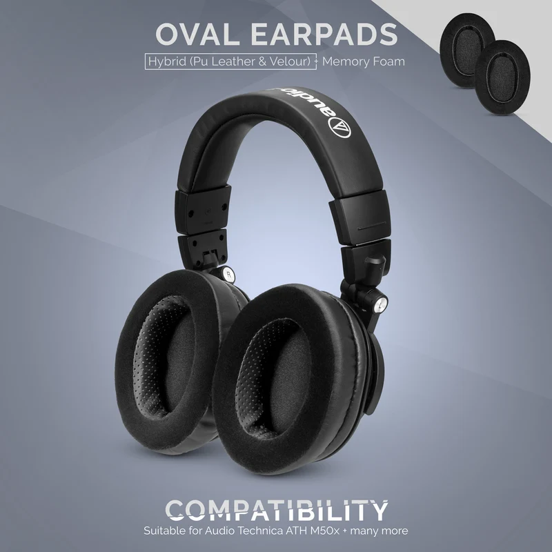 Coussinets d'oreille en mousse à mémoire de forme ovale hybride