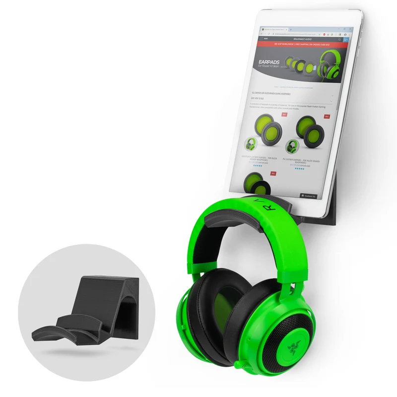 The Perch - Support pour tablette/téléphone et support pour casque - iPhone, iPad et la plupart des appareils Android