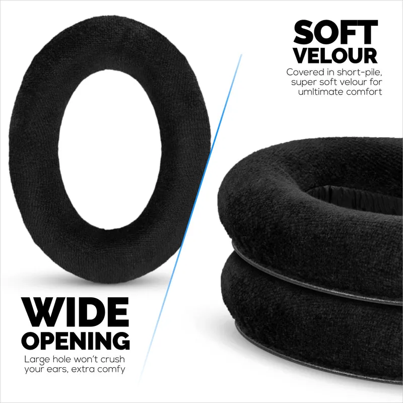 Oreillettes de remplacement pour écouteurs Sennheiser HD600, HD650, HD660S, HD525, HD535, HD545 et Massdrop HD58X, HD6XX – Coussins en velours doux pour plus de confort