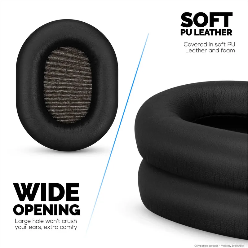 Sony WH-1000XM5 Oreillettes de rechange – Coussinets en cuir PU souple et mousse à mémoire de forme pour plus de confort, installation facile et rapide