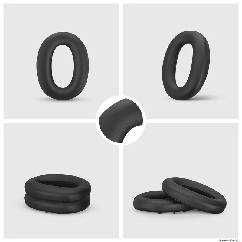 Coussinets de rechange Sony WH-1000XM2 et MDR-1000X – Coussinets en cuir PU souple et mousse à mémoire de forme pour plus de confort, installation facile et rapide