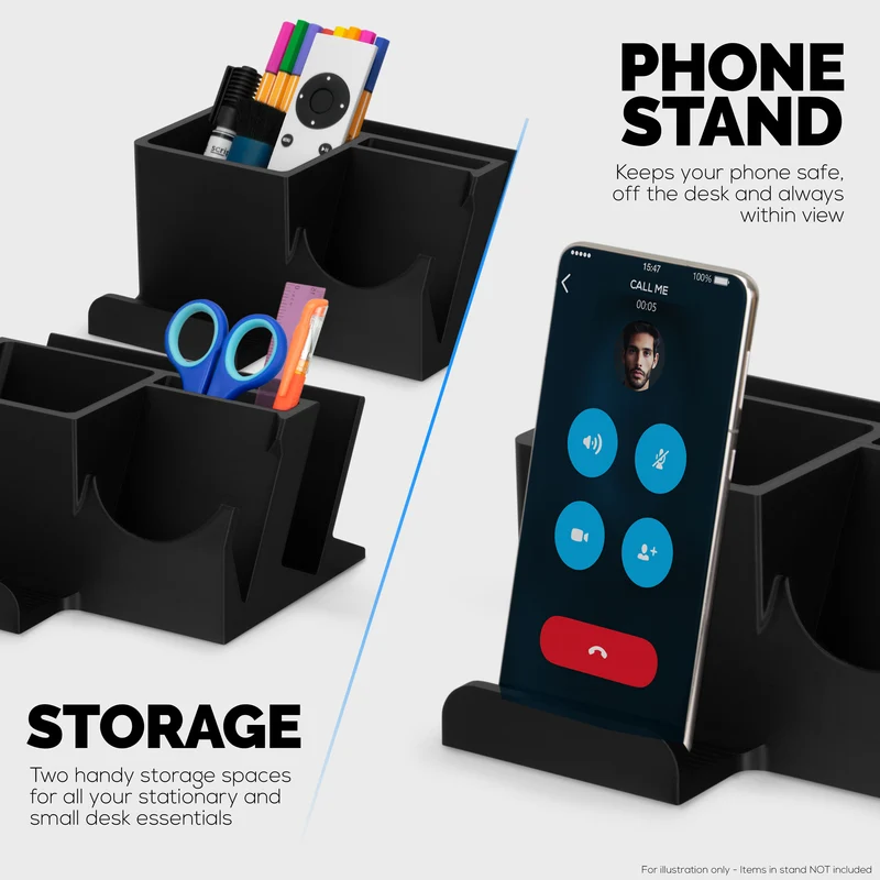 Support pour clavier, souris et téléphone de bureau avec rangement stationnaire, adapté aux petits ou grands claviers, tablettes, souris de jeu et de bureau