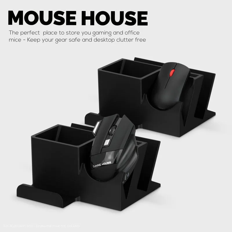 Support pour clavier, souris et téléphone de bureau avec rangement stationnaire, adapté aux petits ou grands claviers, tablettes, souris de jeu et de bureau