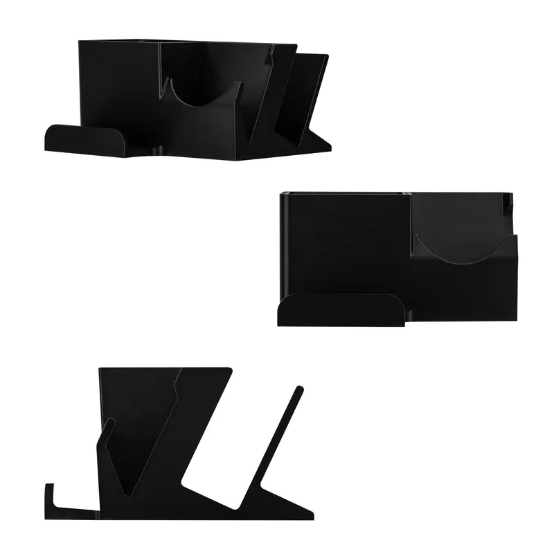 Support pour clavier, souris et téléphone de bureau avec rangement stationnaire, adapté aux petits ou grands claviers, tablettes, souris de jeu et de bureau