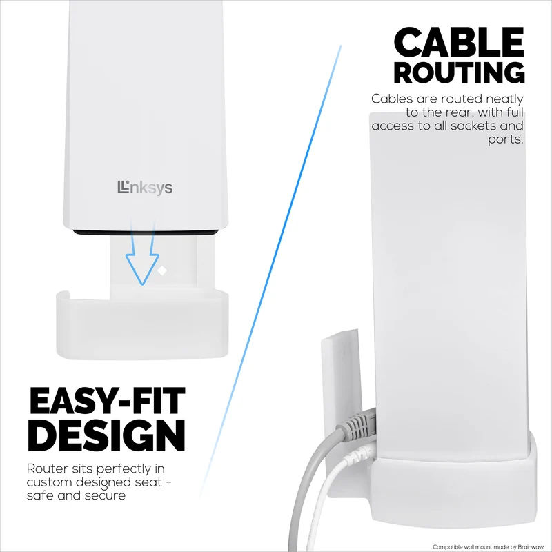 Support mural pour routeur WiFi Linksys Atlas 6/Atlas Pro 6, support facile à installer, réduit les interférences et l'encombrement