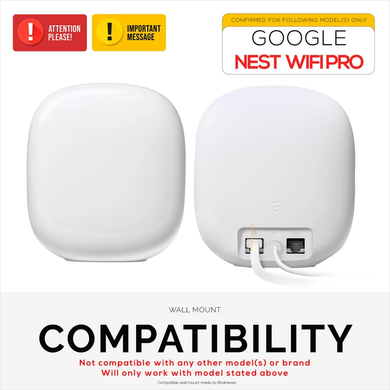 Support mural pour routeur maillé Google Nest WiFi Pro 6E, support facile à installer, réduit les interférences et l'encombrement