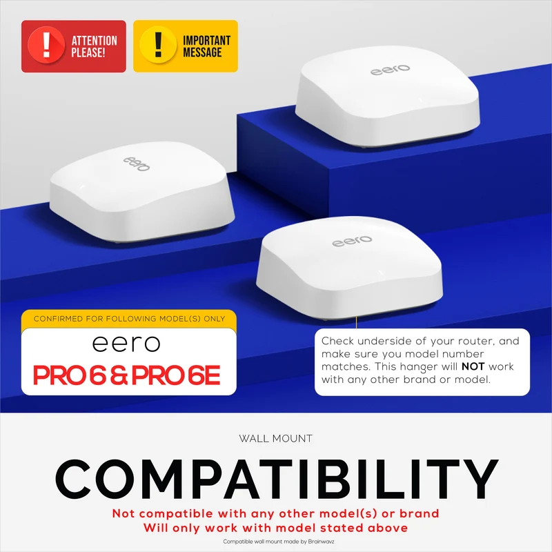 Support mural compatible avec le routeur WiFi maillé EERO Pro 6 et EERO Pro 6E, réduit les interférences et l'encombrement