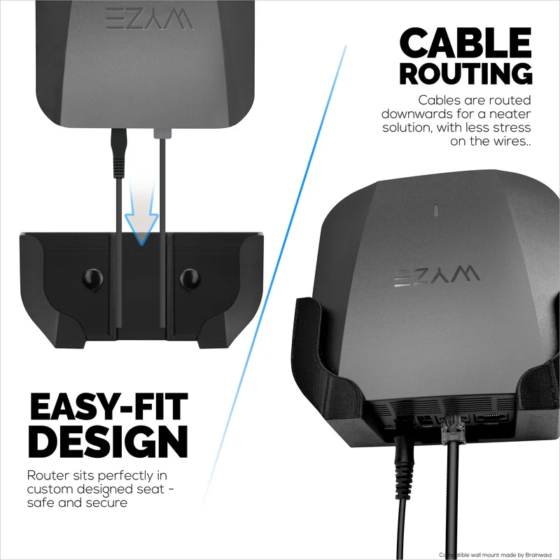 Support mural compatible avec Wyze PRO (AXE5400) routeur maillé Wi-Fi 6E tri-bande, support de support facile à installer, réduit les interférences et l'encombrement