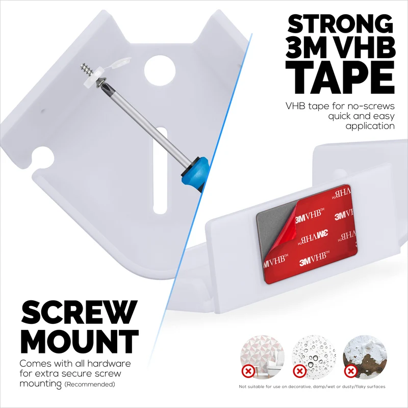 Support mural pour moniteur bébé et caméra de sécurité incliné compatible avec Wansview, Blink, TP Link, Ring et plus (CRN04)