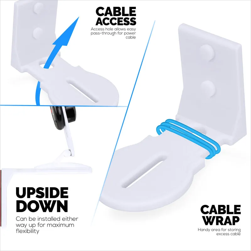 Étagère murale adhésive pour moniteur bébé et caméra de sécurité pour Eufy, Wyze, Nanit, Infant Optics, Wansview, Blink, TP Link, Kasa, Ring & More W03