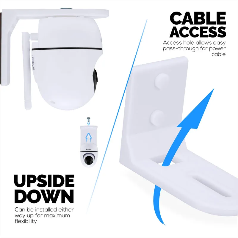 Support mural adhésif pour caméra de surveillance bébé, compatible avec Eufy, Wyze, Nanit, Infant Optics, Wansview, Blink, TP Link, Kasa, Ring et autres, support de sécurité facile à installer (W01)