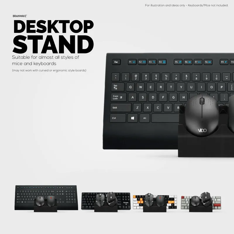 Support pour clavier de bureau et double souris PC, réduit l'encombrement, mieux organiser votre bureau, convient à toutes les tailles de clavier et de souris (DK03)