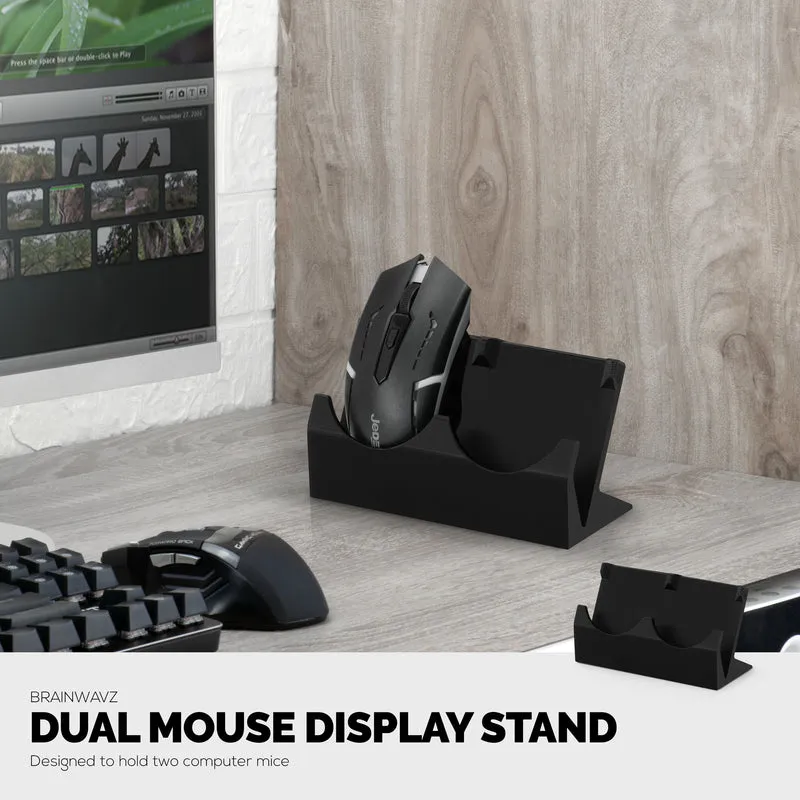 Support de souris de bureau double PC, adapté aux petites ou grandes souris de jeu et de bureau de Logitech, Razer, Corsair et plus