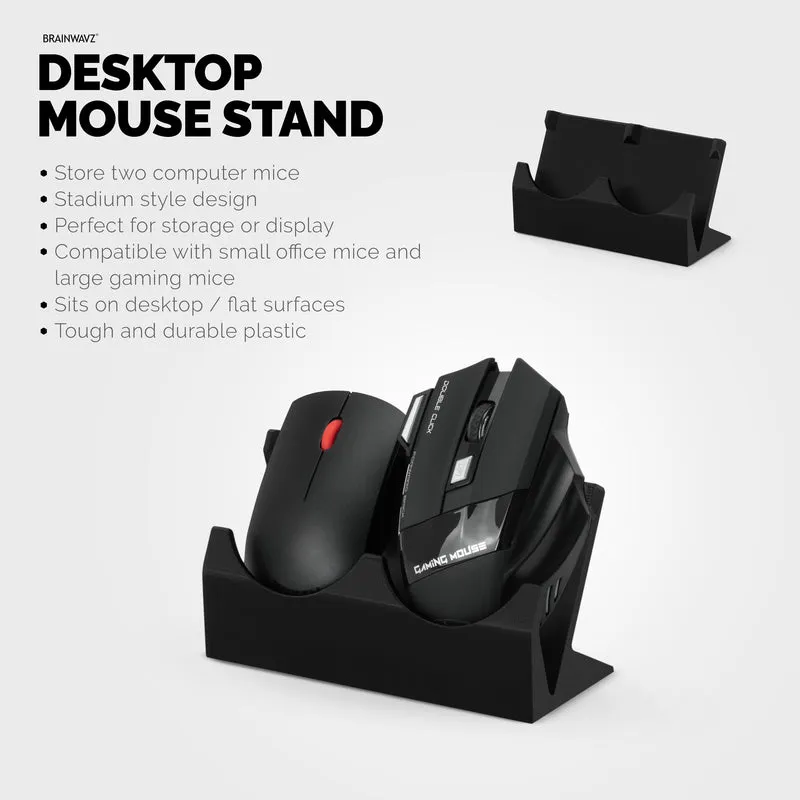 Support de souris de bureau double PC, adapté aux petites ou grandes souris de jeu et de bureau de Logitech, Razer, Corsair et plus
