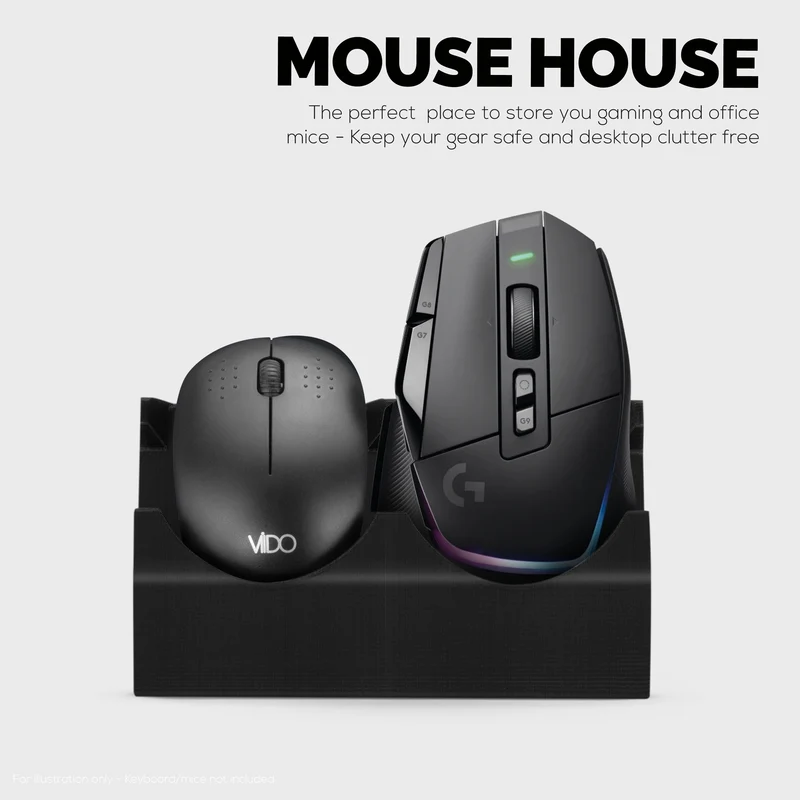 Support de souris de bureau double PC, adapté aux petites ou grandes souris de jeu et de bureau de Logitech, Razer, Corsair et plus