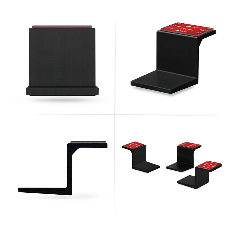 Support adhésif sous le bureau pour ordinateur portable, jusqu'à 1.9"/48 mm d'épaisseur, pour ordinateurs portables Macbook Routeurs Surface iPads Tablettes et plus