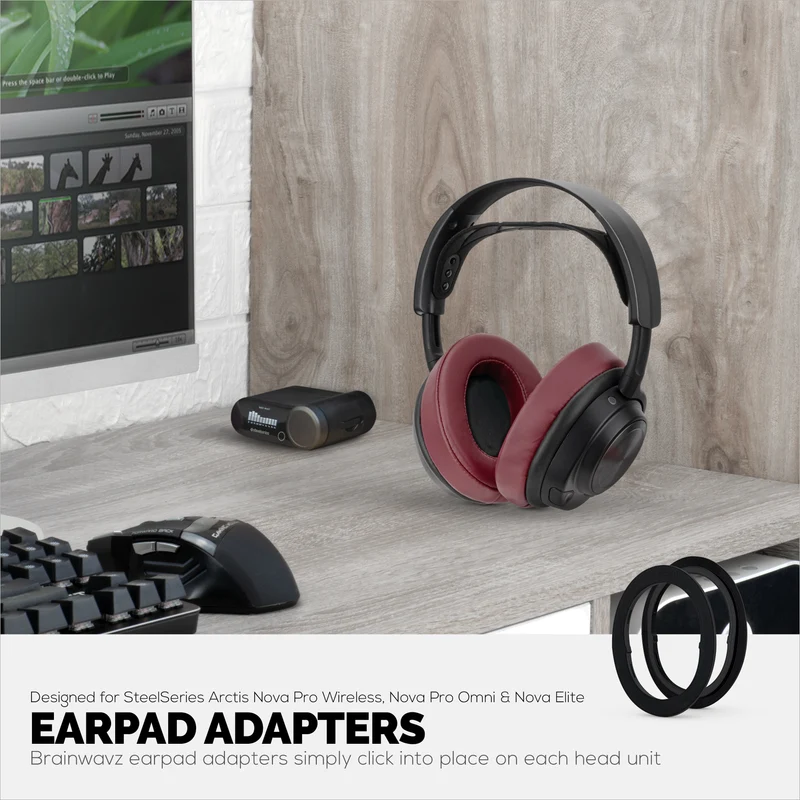 Bague d'adaptation pour coussinets d'oreille Steelseries Arctis Nova Pro Wireless, Nova Pro Omni et Nova Elite - Compatible avec les coussinets d'oreille Brainwavz Oval, ProStock et SteelSeries