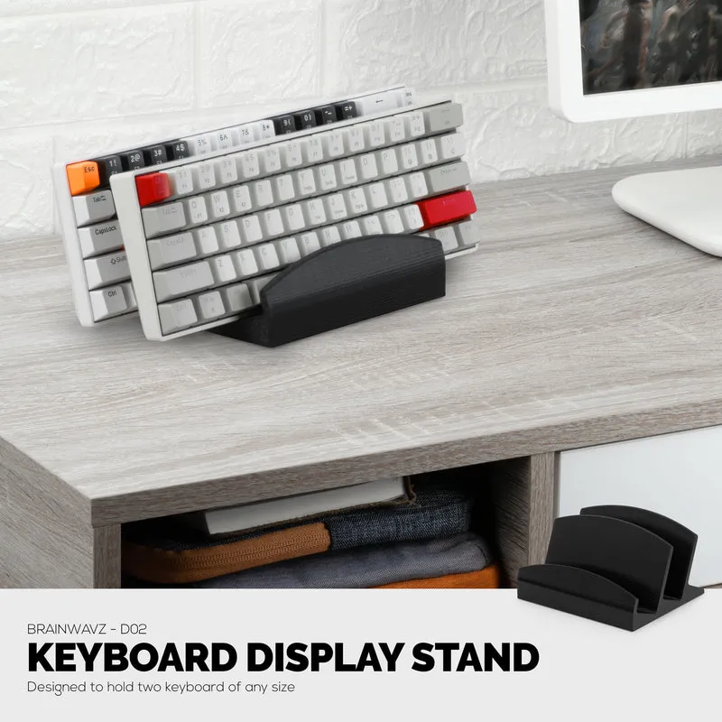 Support de clavier de bureau à 2 niveaux et support d'affichage, organisez votre bureau, réduisez l'encombrement, convient à toutes les tailles et styles de claviers (DK02)